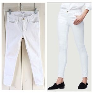 Frame Denim White Skinny Jeans with Tapered Ankle sz 28